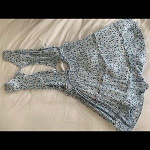 Plunge Neck Floral Dress (small)